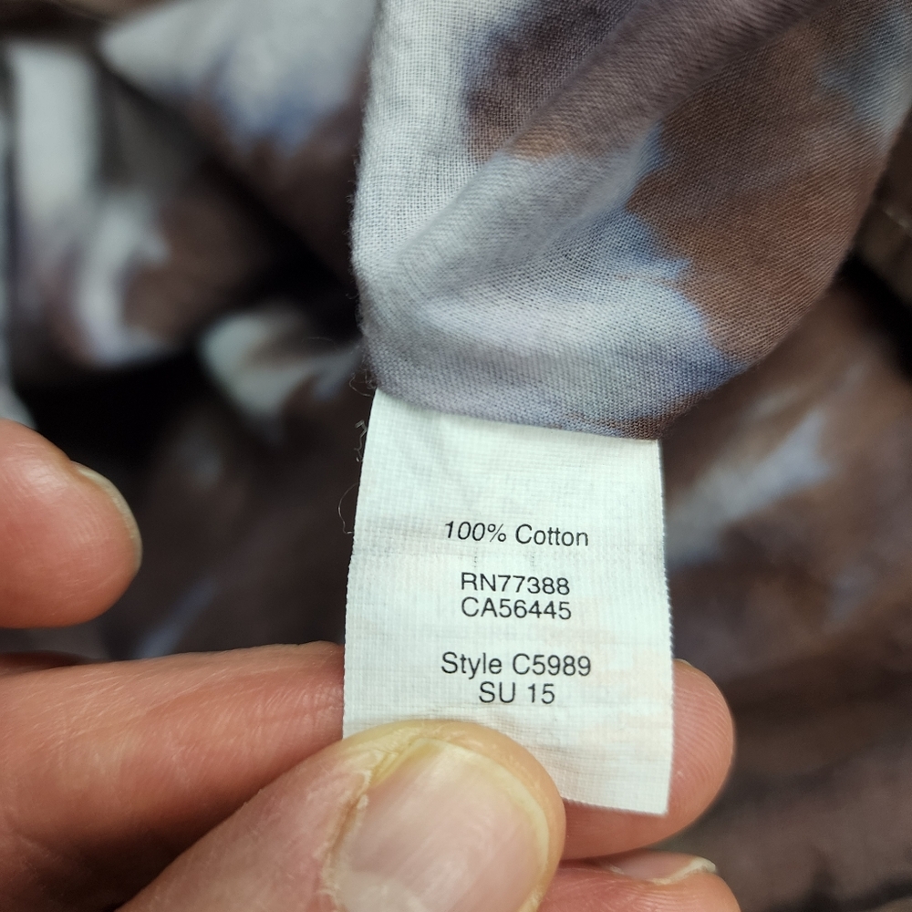 Madewell Tie-Dye Midi Dress in Brown and White - Picture 9 of 10